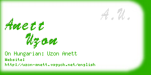 anett uzon business card